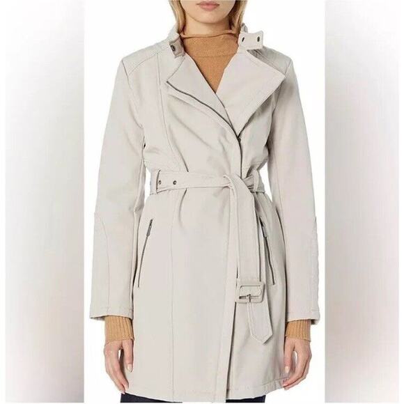 Kenneth Cole Jackets & Blazers - Kenneth Cole New York Beige Belted Trench Coat Women’s XS Classic Chic